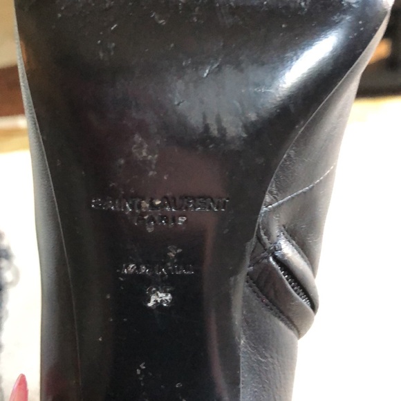 RARE* VINTAGE ST. LAURENT Lace Up Riding Boots - Picture 5 of 6